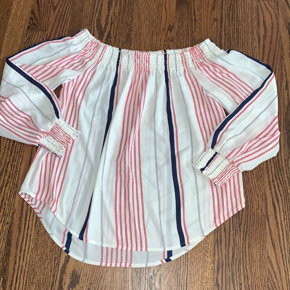 Express strip off the shoulder top